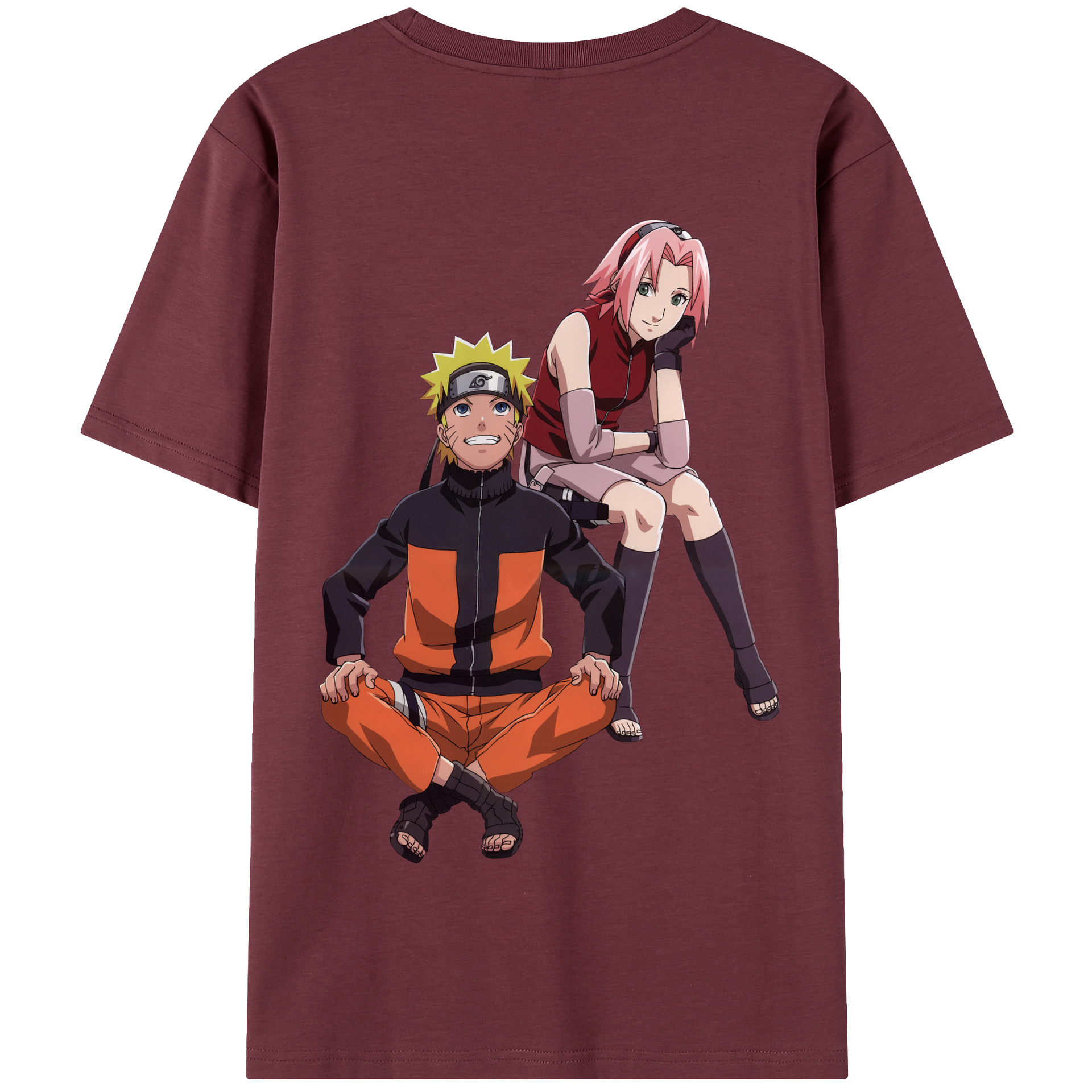 （画像用） NARUTO -ナルト- うずまき ナルト Uzumaki Naruto 綿100％半袖Tシャツ（背面プリント）